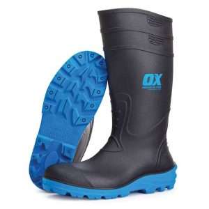 OX Safety Wellington Work Boot (Black/Blue)