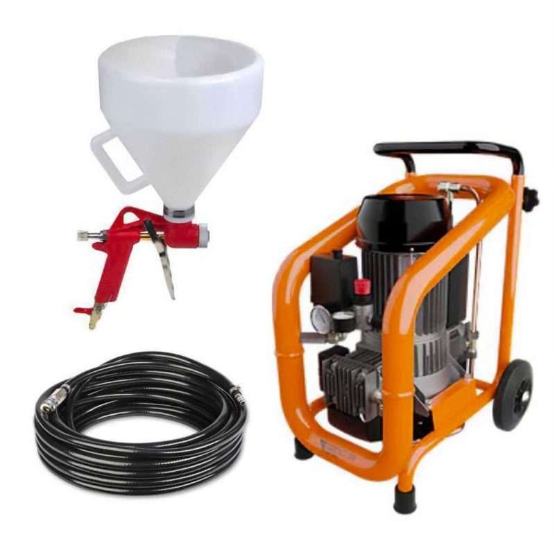 Top Coat Render Hopper Gun with Compressor Kit